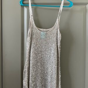 Sparkly sheer tank top